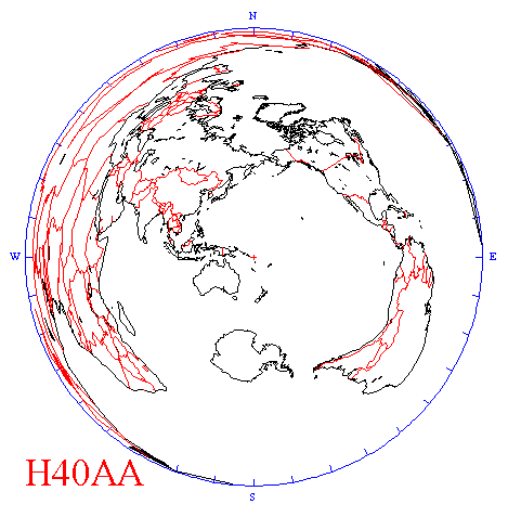 [Azimuthal equidistant map centered on
H40]